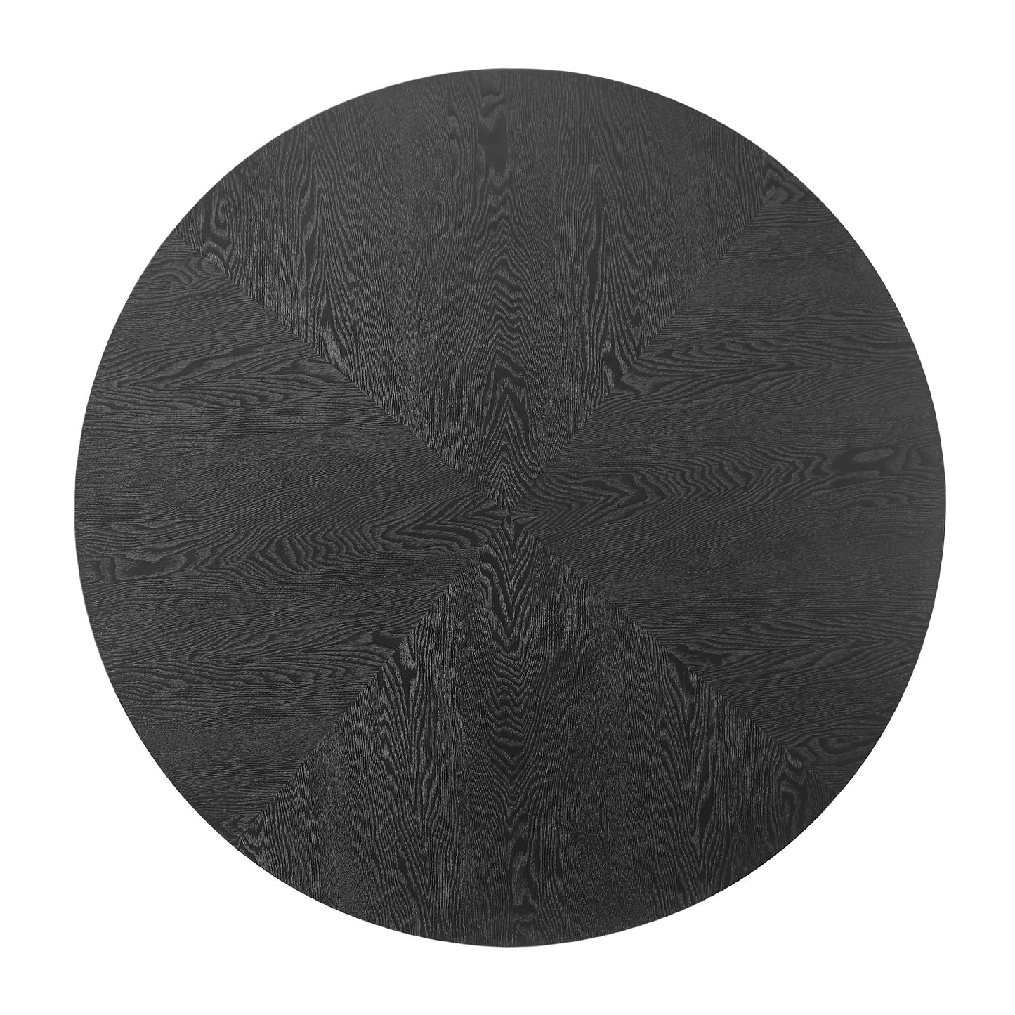 53.14 Round MDF Coffee Table End Table Short Leisure Tea Table Cross Legs Metal Base, Easy To Assemble,BLACK
