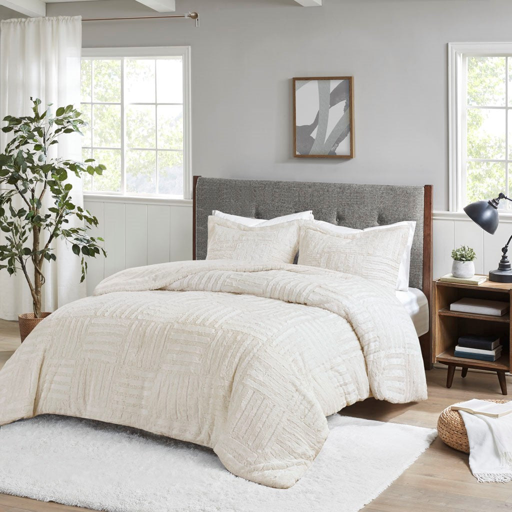 King Cal King Fur Down Comforter Mini Set