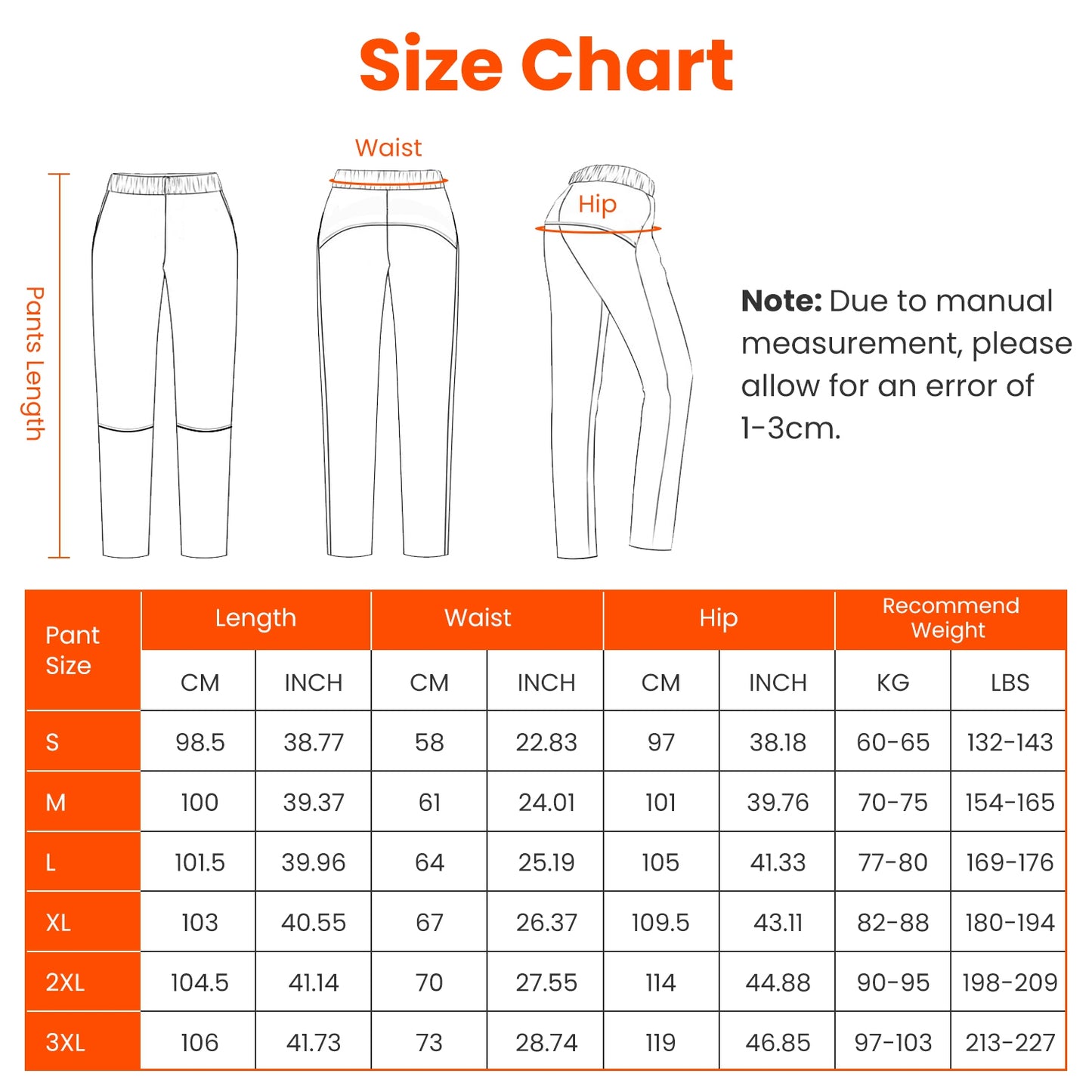 1Pc Winter Heated Pants For Men Women With 12 Heating Zones 5V USB Powered Heating Trouser With 3 Heating Levels Machine Washable For Outdoor Winter Activities Unisex