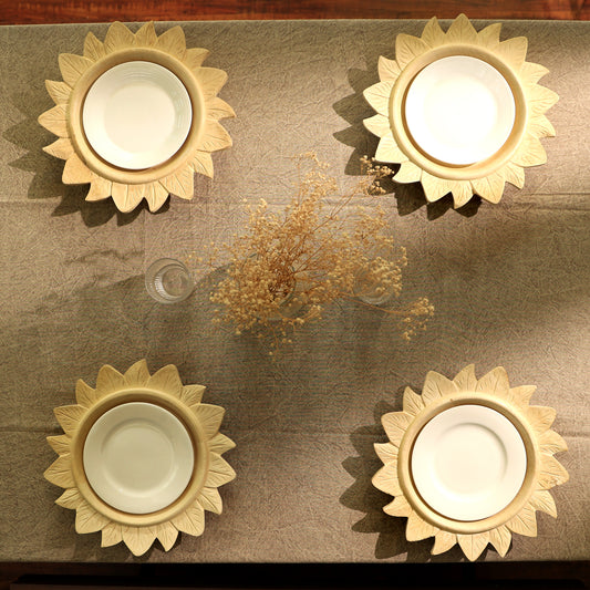 Handcrafted 13 Wood Charger Plate Wooden Dinning Placemat Artisan Wood Tableware