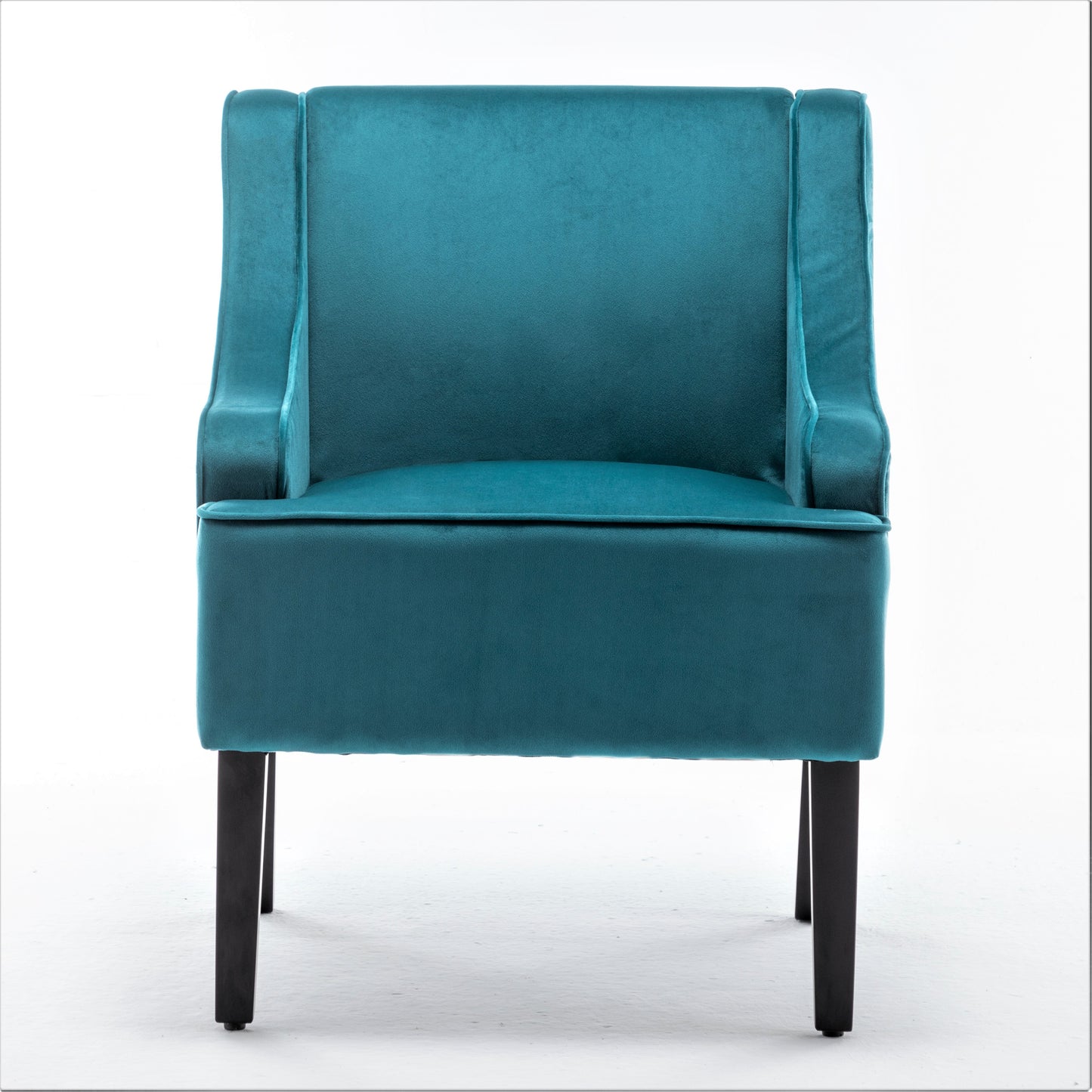 Versatile Upholstered Side Chair, Solid Wood Frame With Recessed Arms, Tapered Front Legs And Flared Back Legs, Foam & Sinuous Springs Cushioned Accent Chair For Entryway Bedroom Dining Room