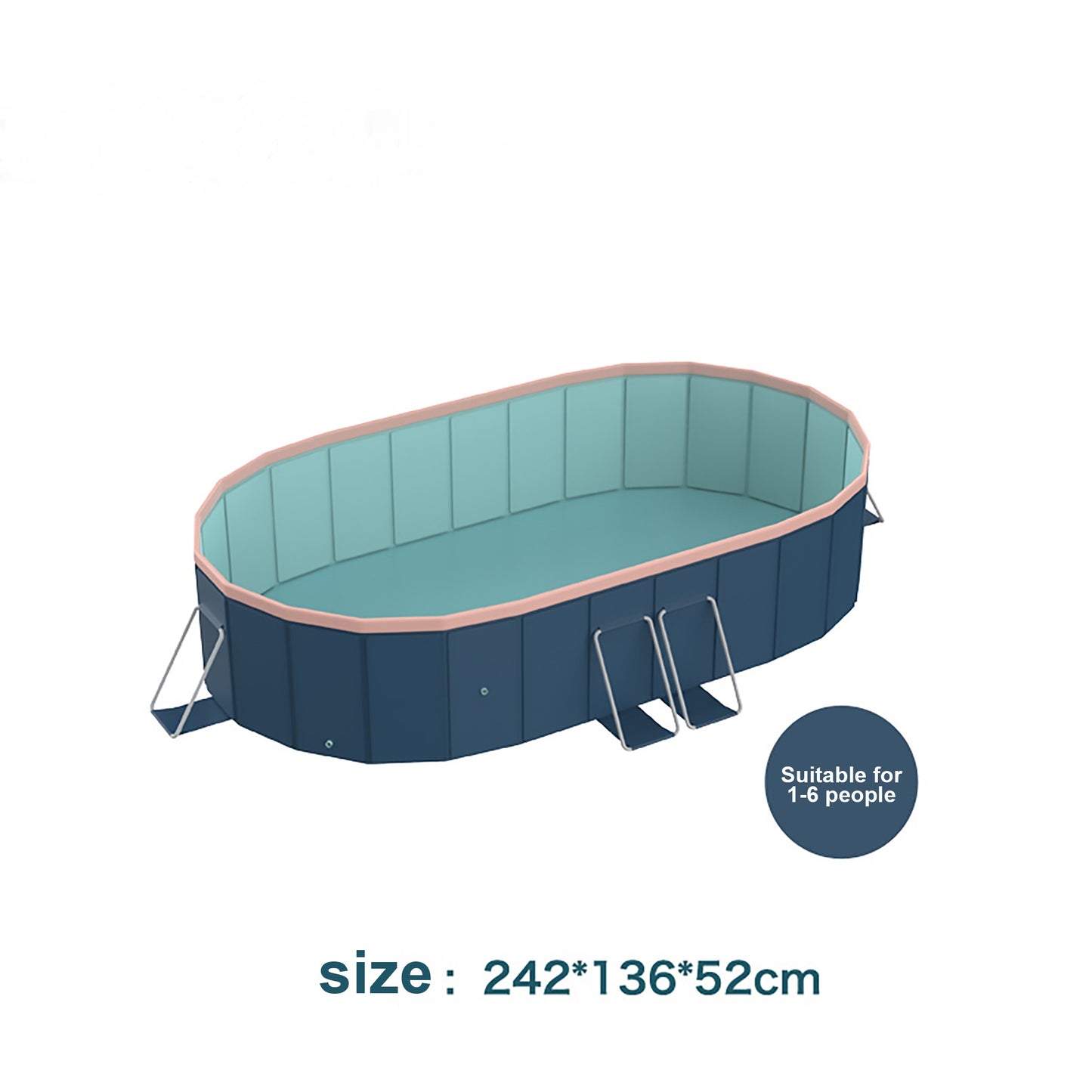 2.8m PVC Folding Pool Not Inflatable Bathes And Cools In Summer, Suitable For Outdoor Patio Beach Garden