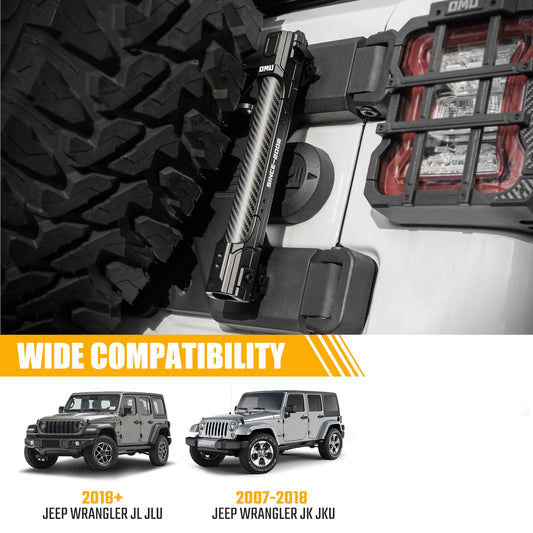 OMU Aluminum Tailgate Flagpole Holder Bracket For Jeep Wrangler JK 2007-2017 And JL2018