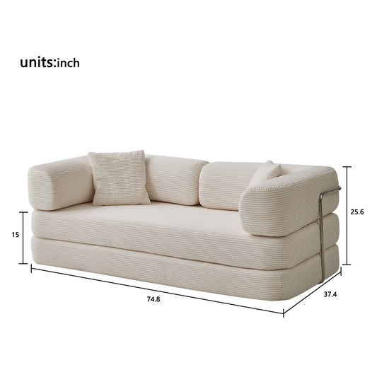 Floor Couch,Compressed Sofa,Convertible Floor Sofa Bed With Convertible Blanket Pillow,Enhanced Frame Stability,Comfy Couch Lounge Sleeper Bed,for Living Room Bedroom