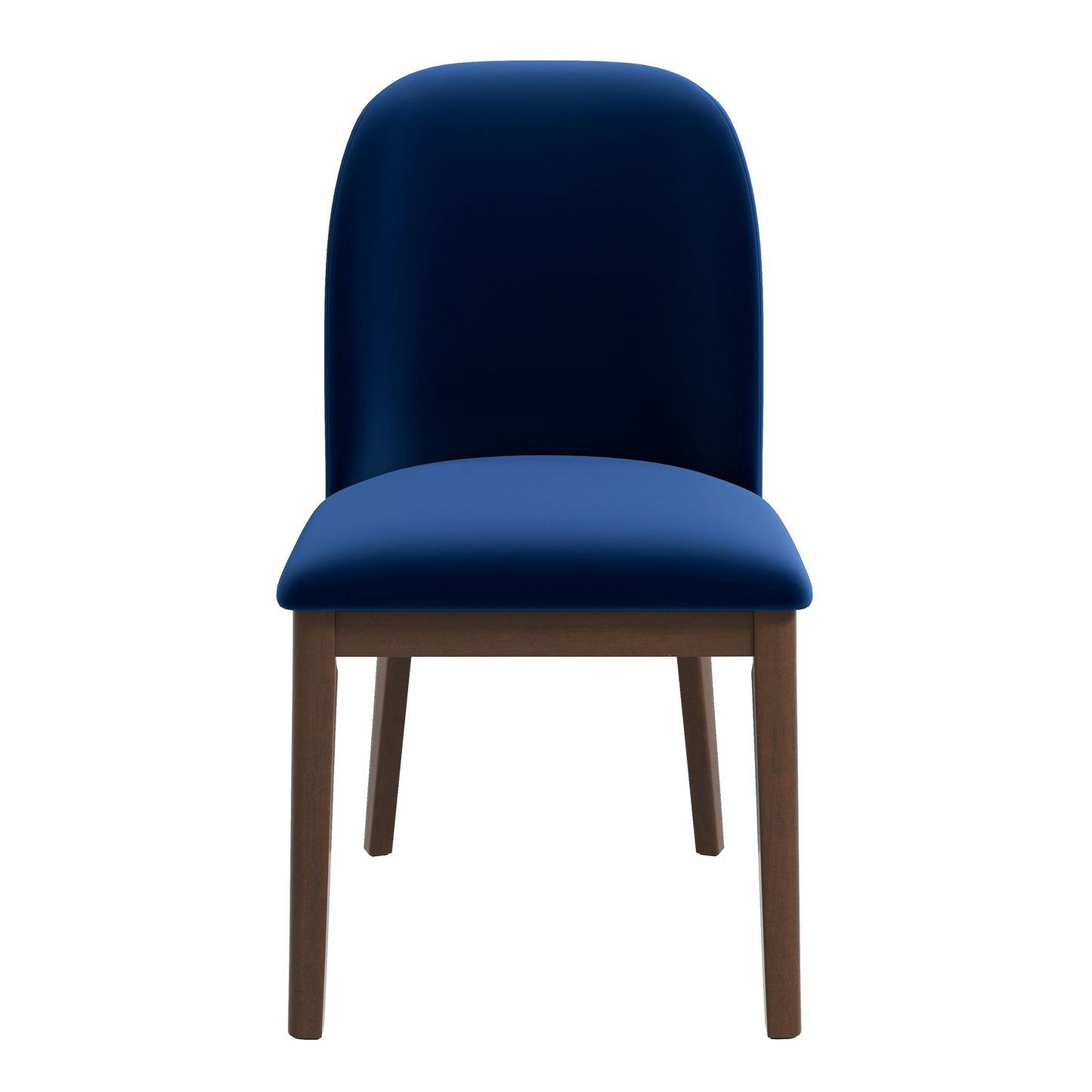 Kaitlyn Navy Blue Velvet Dining Chair Set Of 2 34.3 H X 19.3 W X 23 D