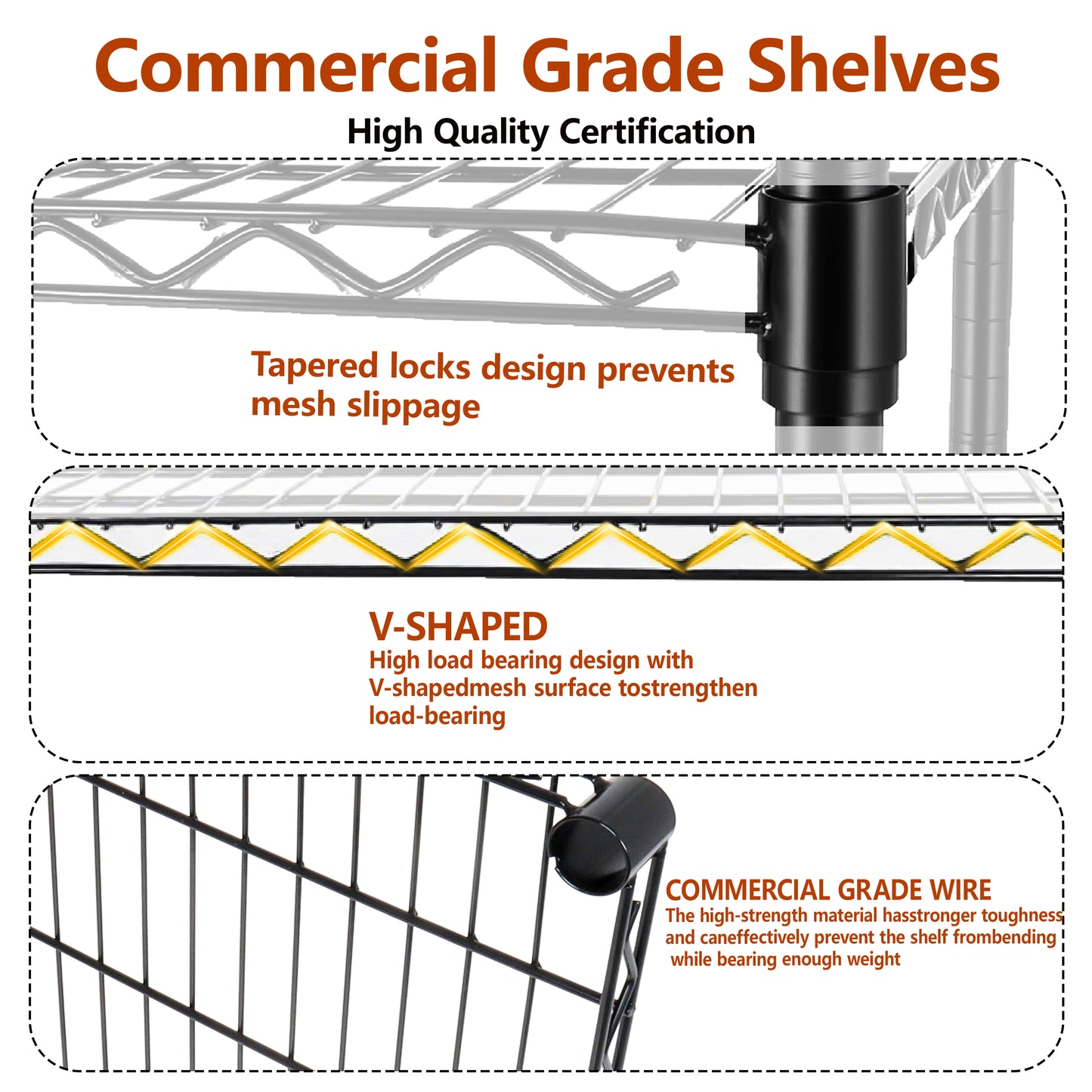 3 Tier Metal Shelf Wire Shelving Unit - Set Of 2 1050lbs Capacity Heavy Duty Adjustable Storage Rack With Shelf Liners Extensible To 6 Tier 2100lbs Shelving Designs 48 L X 18 D X 96 H Black