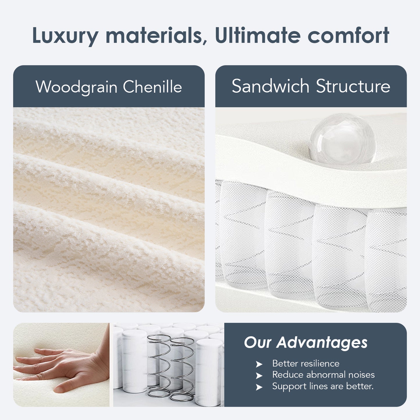 LY-025S Curved Loveseat White Full Compression Sponge Sofa 30D Chenille No-Assembly Compact Sofa For Small Spaces & Apartments 65L 300 Lbs 3 Pillows
