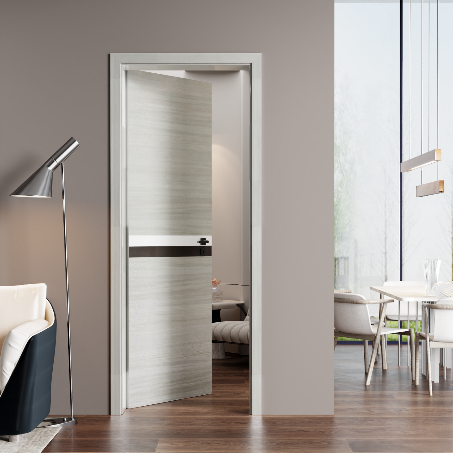 CRAZY ELF 32 X 84 Melamine Integrated Door Slab, No Assembly Required, Covered With 2mm Thick Melamine Protective Layer, Environmental-Friendly, Waterproof, Moisture-proof, Deformation Resistant