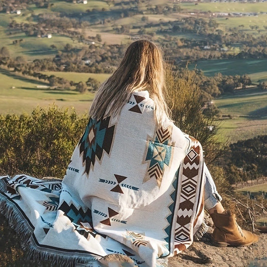 Portable Ramadan Vintage Picnic Mat, Bohemian Style Blanket, For Outdoor Picnic Camping