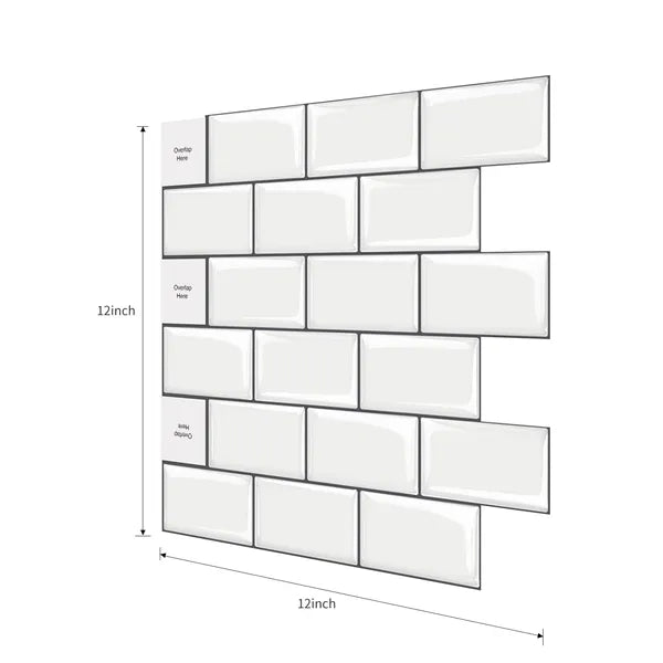 10pcs, Marble Peel And Stick Backsplash Tiles For Kitchen Walls Bathroom Countertops, 12 Inch*12 Inch, Adhesive Glazed Ceramic Surface,rproof, Heat Resistant, Contemporary