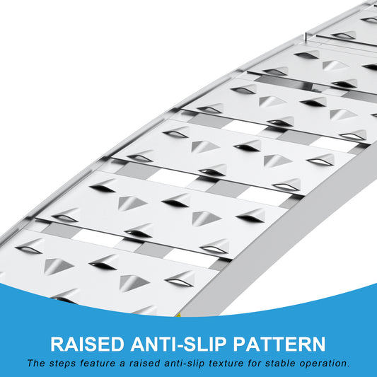 7.5FT Heavy Duty Aluminum Loading Ramp Set For Pickup Truck Beds, 1500LB Capacity Folding Ramps For ATV, UTV, Motorcycle, Lightweight Portable Truck Ramps With Anti-Slip Surface, 2PCS