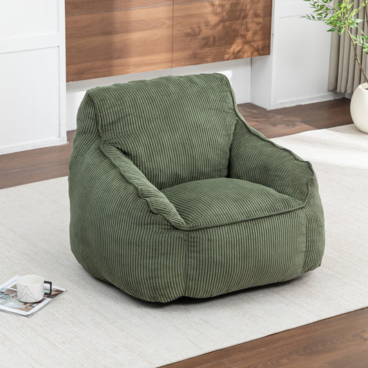 Giant Bean Bag Chair Sofa For ADults Teens, Comfy Corduroy Large Bean Bag Chairs With Armrests For Bedroom Living Room, A Dult BeanBag Lazy Sofa Couch Chairs With Filler Included