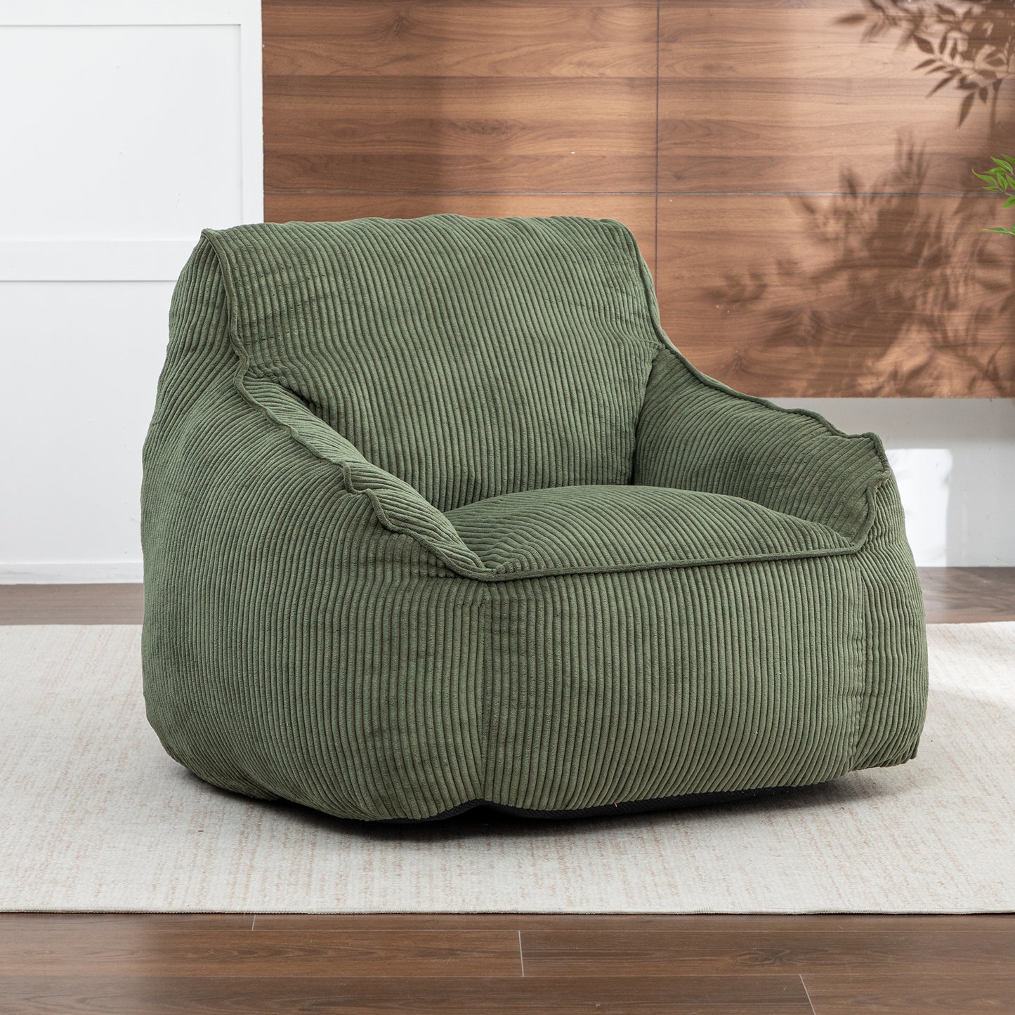 Giant Bean Bag Chair Sofa For ADults Teens, Comfy Corduroy Large Bean Bag Chairs With Armrests For Bedroom Living Room, A Dult BeanBag Lazy Sofa Couch Chairs With Filler Included