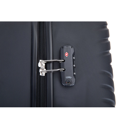 Luggage 4-piece ABS Lightweight Suitcase With Rotating Wheels, 24 Inch And 28 Inch With TSA Lock, 16 20 24 28 BLACK