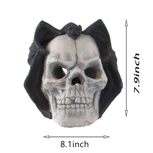 Fire Pit Demon Skull Gas Log For Ventless Vent Free, Propane, Gel, Ethanol, Electric, Outdoor Fireplace And Fire Pit, Halloween Decor - Patent Pending