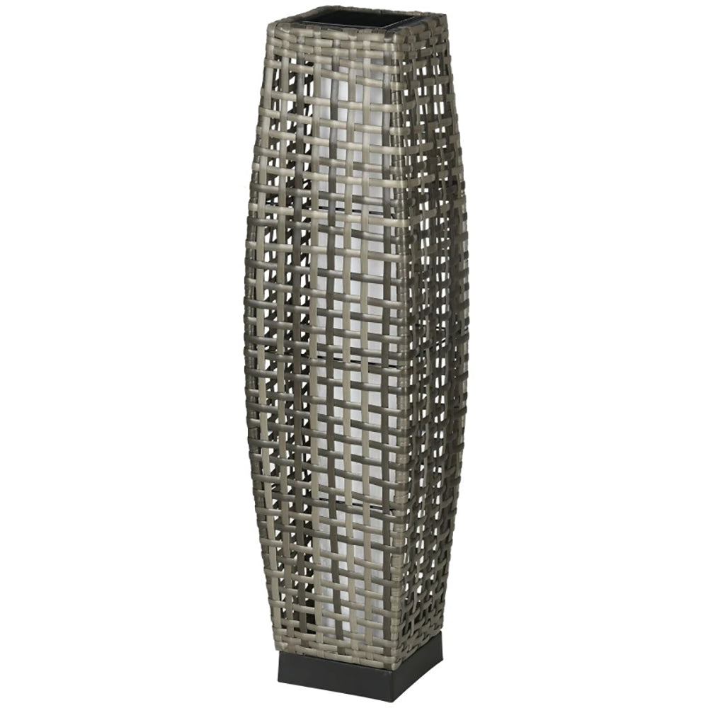 Solar Floor Lamp, Outdoor Garden Lantern Pathway Light & Decorative Driveway Lighting With Auto OnOff LED Lights For Porch, Yard, Lawn, Courtyard, Deck, Gray, TikT0k Prohibits Sales