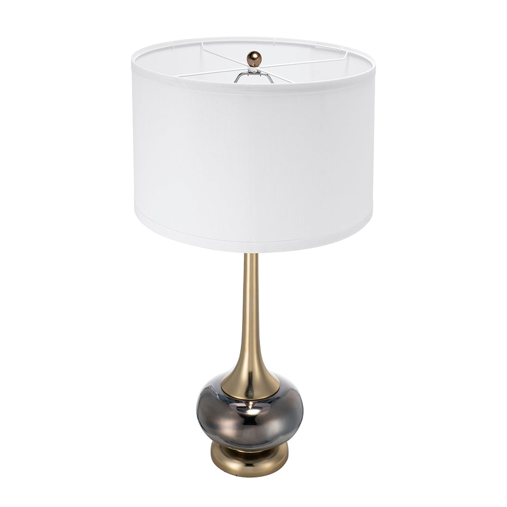 D15x29 Table Lamp With Glass Drum Lamp Shade Assembly Required