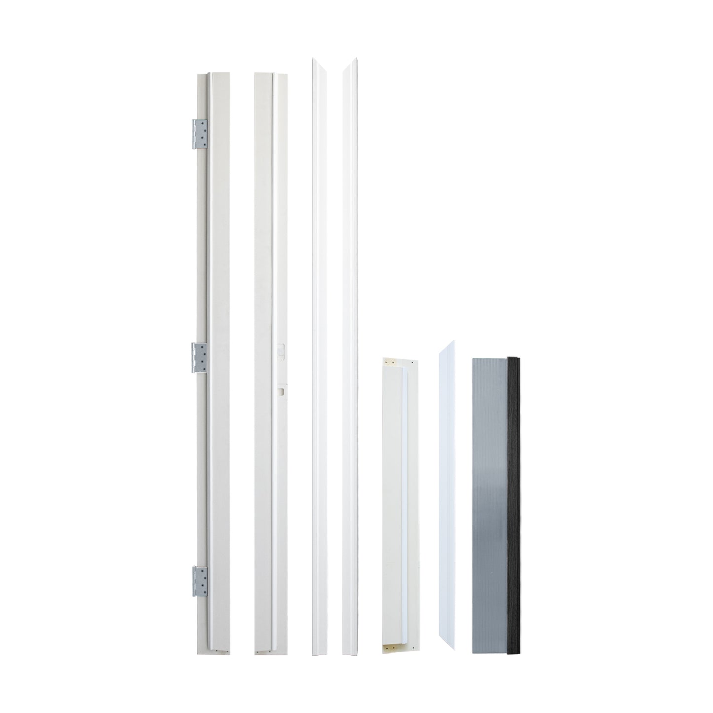 Fiberglass Entry Door, 36 X 80 Door With Brickmould,4-9-16 Vinyl Frame,White Primed, Right Hand Inswing, Front Entry Knock-Down Door, 2-Panel Craftsman, 6-Lite Low-E Glass