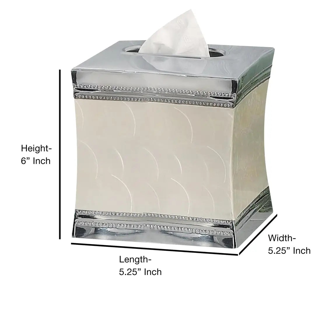 Tissue Box Fantasy Stainless Steel Square Facial Tissue Box Cover Holder