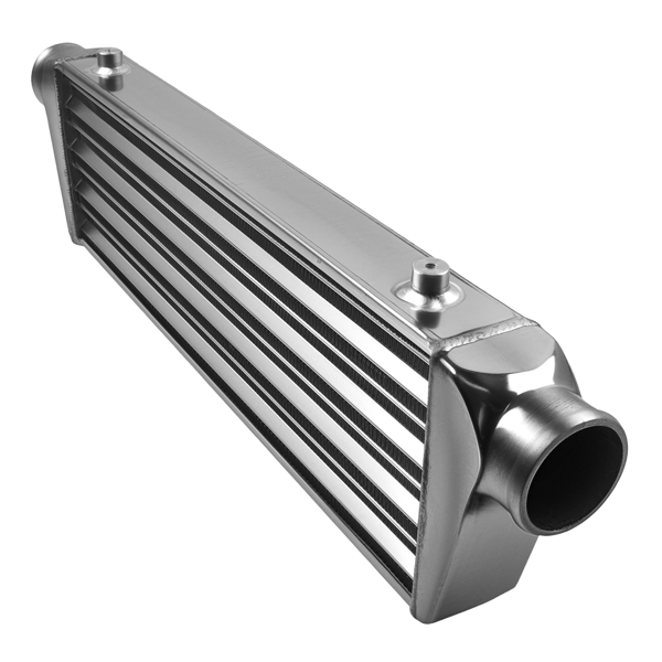 FIT For Universal Turbo Front Mount Aluminum Intercooler 27inchx7inchx2.5inch 2.5inch In Outlet