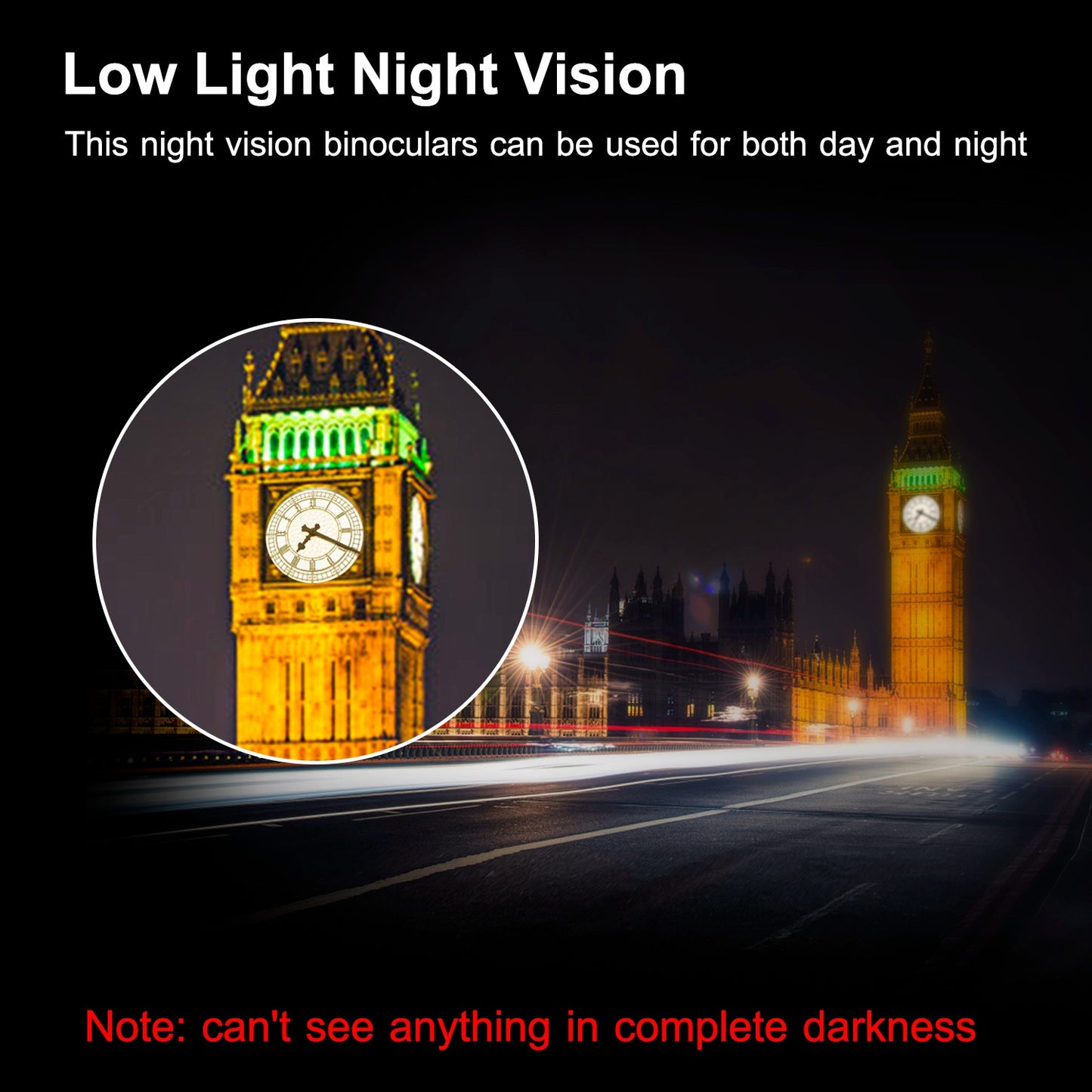 1Pc Portable Zoom Binoculars With FMC Lens Low Light Night Vision For Bird Watching Hunting Sports Events Concerts Adults Kids