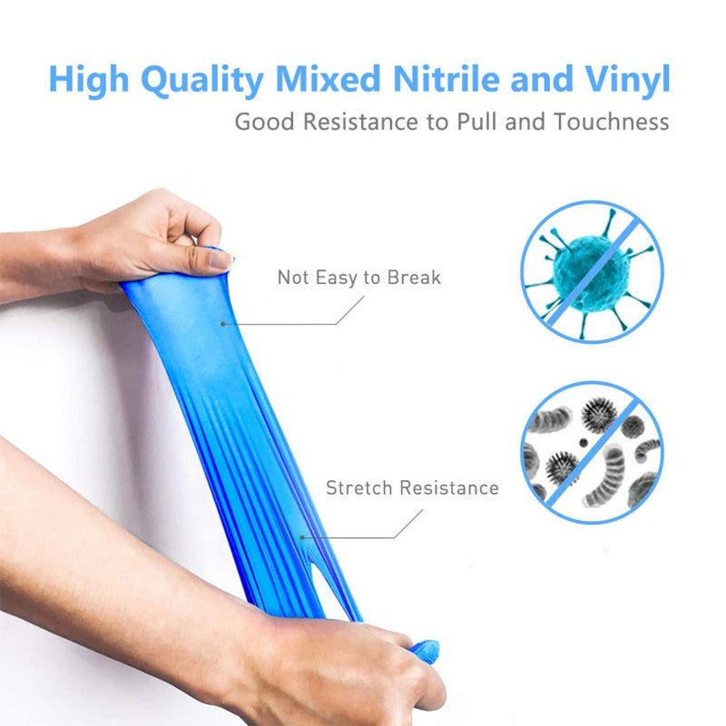 Nitrile Disposable Exam Glove Multipurpose Gloves Latex-Free,100pcs,Blue,Medium