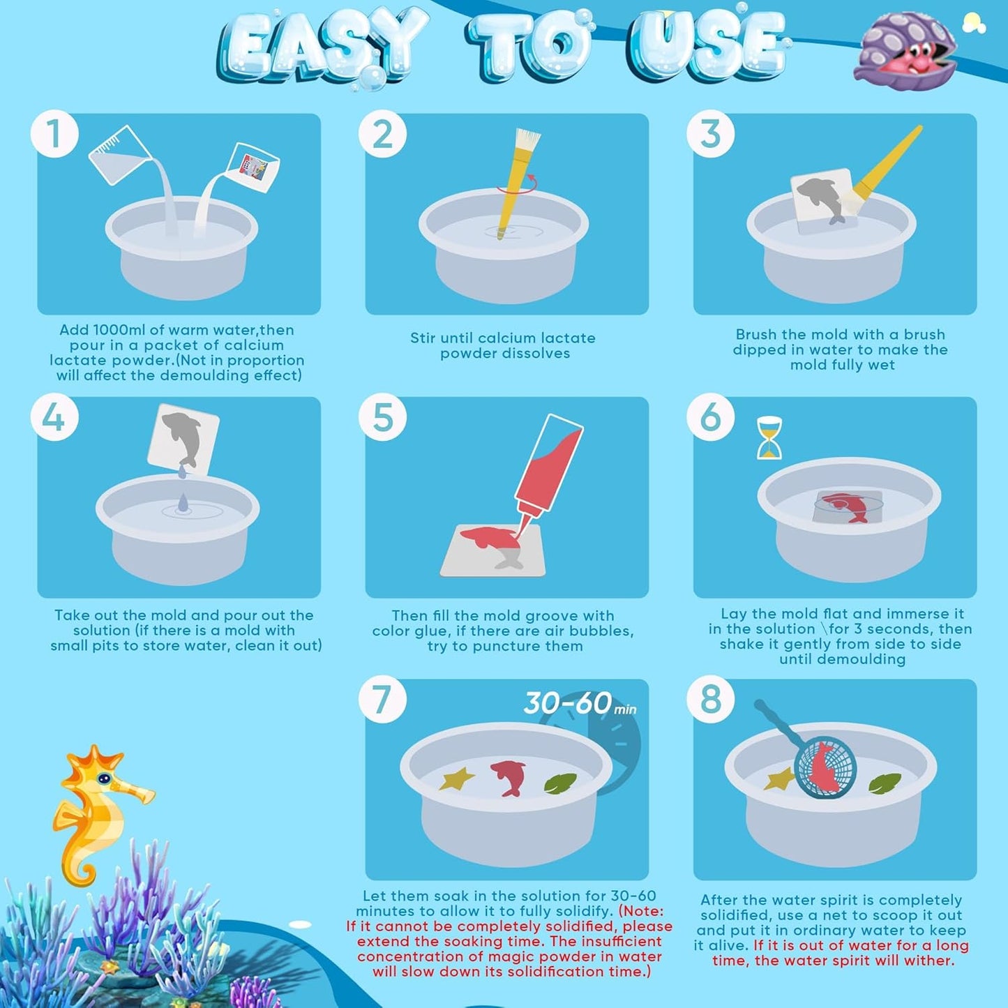 20 Amazing Gel Toys With 5 Molds - DIY Craft Kit For Soft Rubber Pets - Birthday Party Gift For Children.