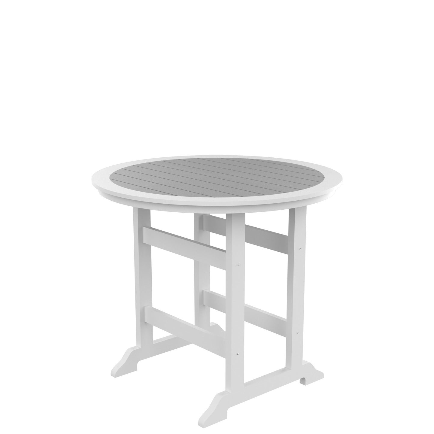 HDPE Bar Table, Dining Table, Patio Bar Set ,Counter Height Table For Outdoor White Gray