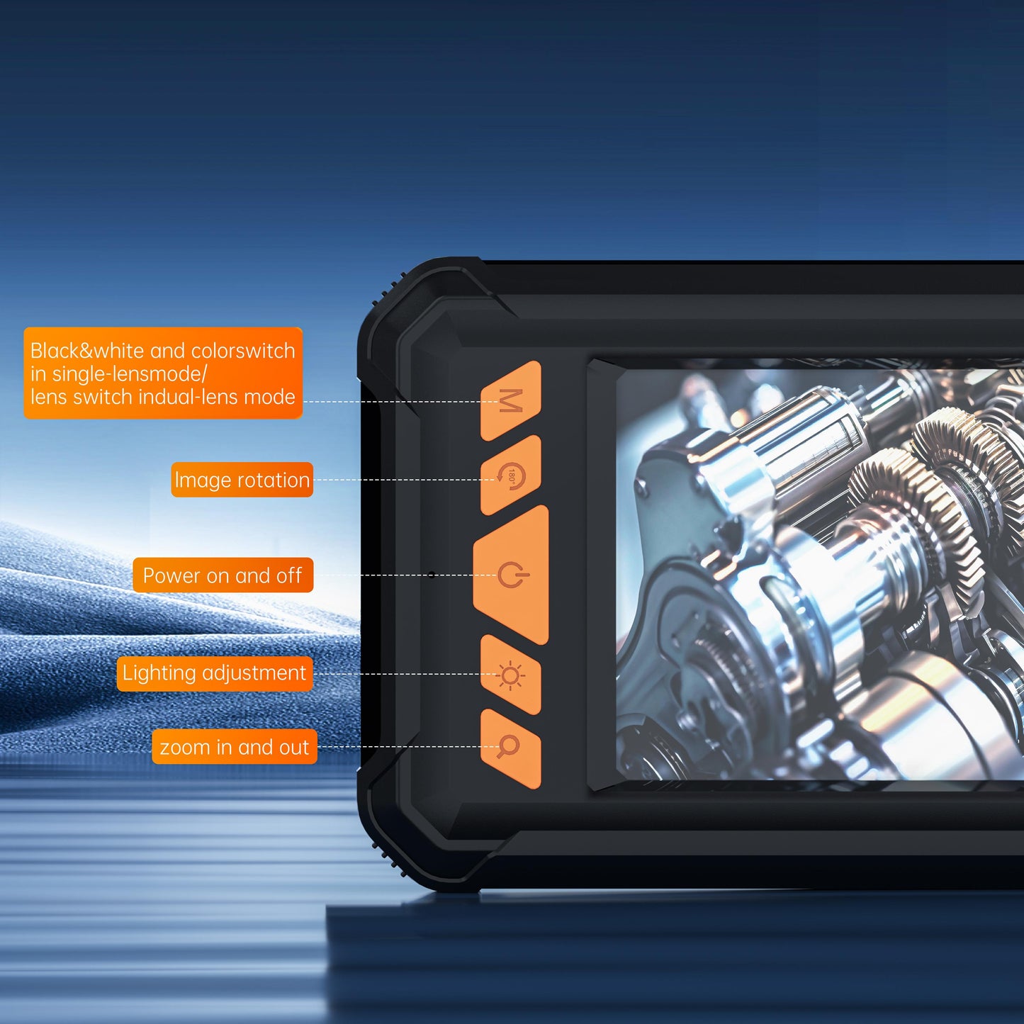 HD Waterproof Endoscope Camera High-Brightness LED Lights For Home Plumbing & Automotive Repair