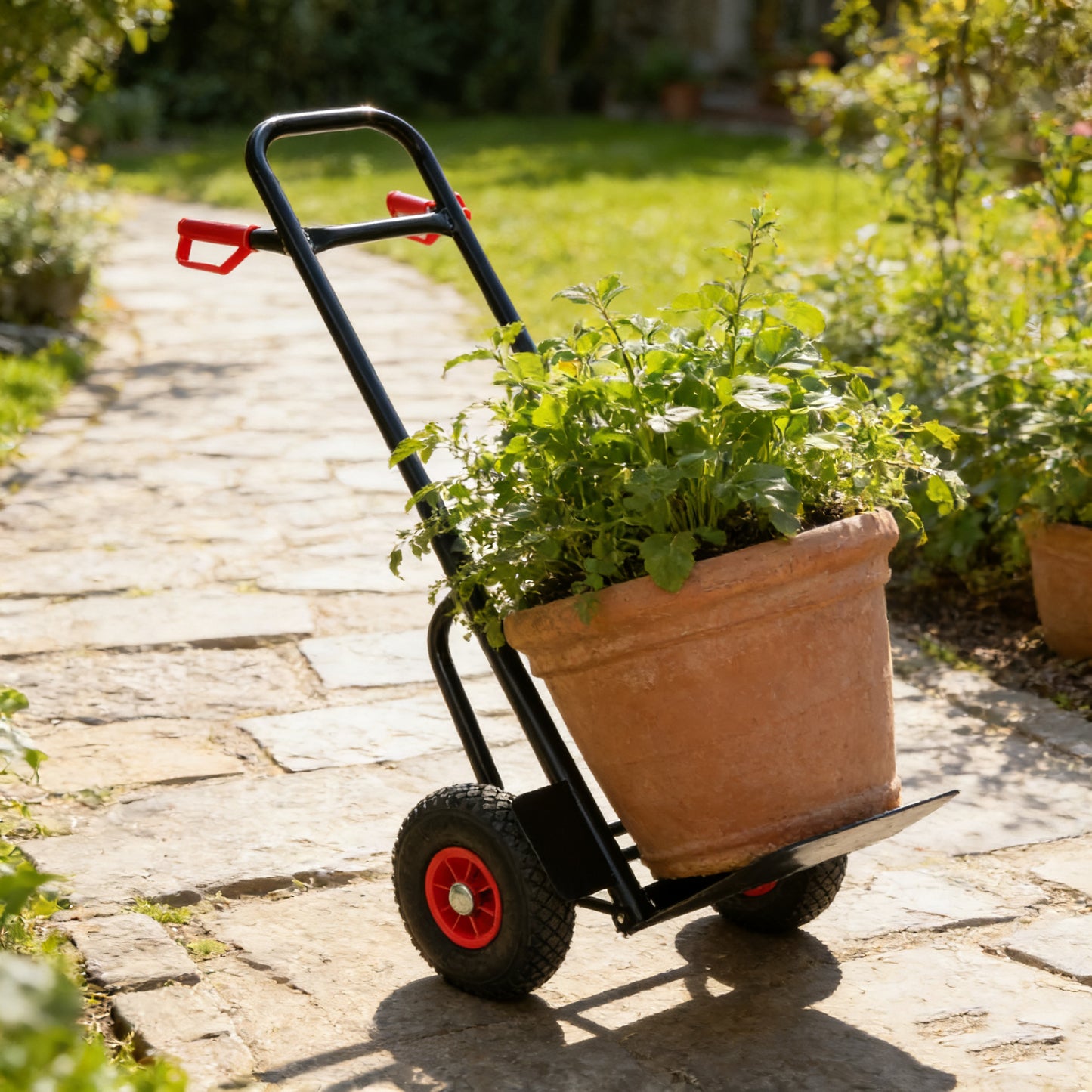 Heavy Duty Manual Truck With Double Handles 330 Lb Steel Trolley For Moving Heavy Platform Truck With 10 Rubber Wheels For Moving Warehouse Garden Grocery