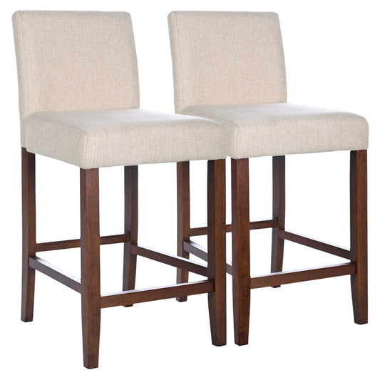 Dorian Beige Fabric Counter Chair Set Of 2