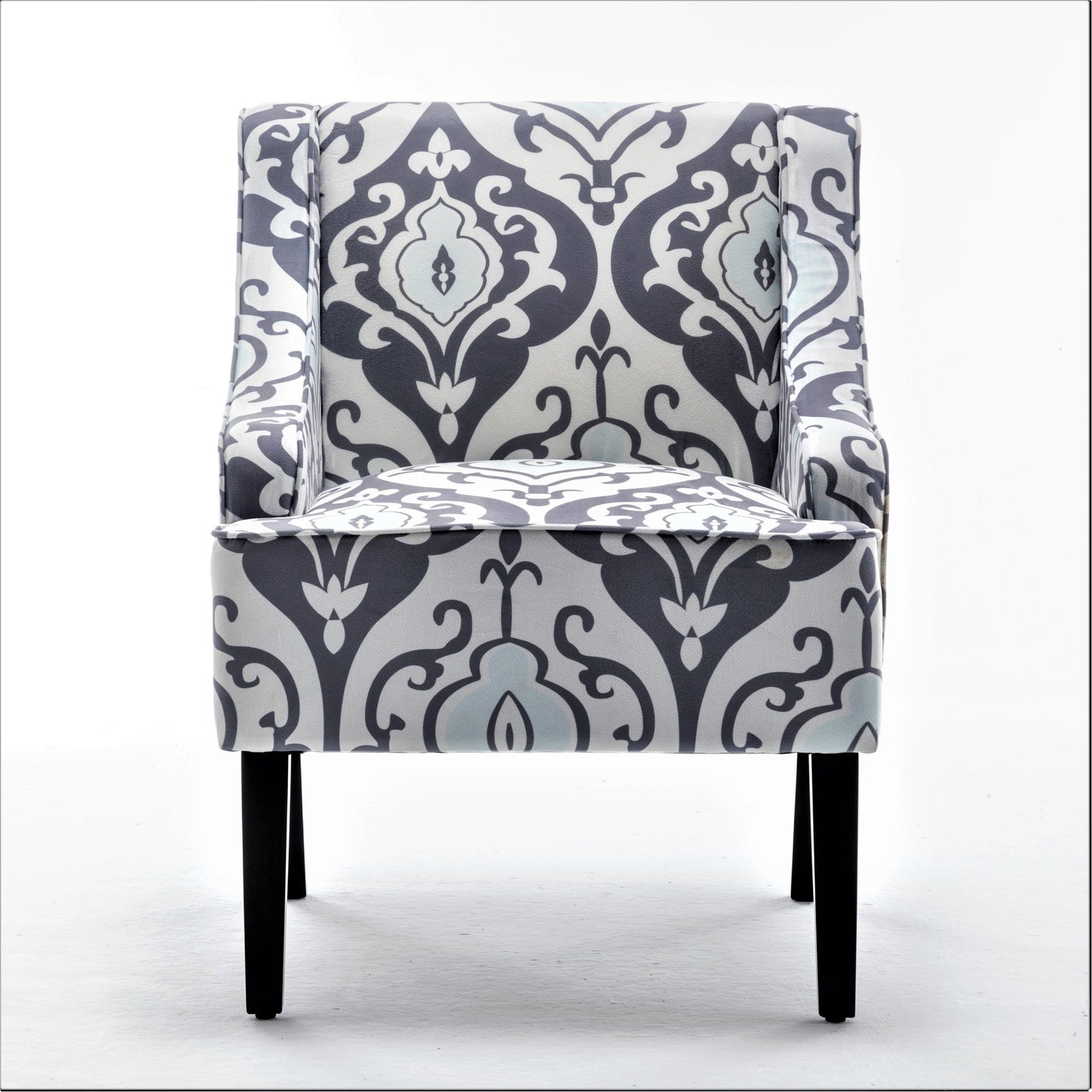 Versatile Upholstered Side Chair, Solid Wood Frame With Recessed Arms, Tapered Front Legs And Flared Back Legs, Foam & Sinuous Springs Cushioned Accent Chair For Entryway Bedroom Dining Room