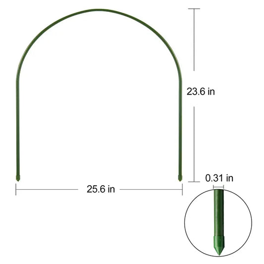 6PC 5ft*0.31inch Small Greenhouse Plastic Elbows, Garden Arch Support Accessories, Greenhouse Arch Pole Connecting Pipes, Support Fixtures