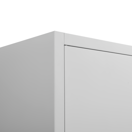 70-Inch 2-Door File Cabinet With Lock, 4 Adjustable Shelves, Heavy-Duty Steel Construction, For Commercial Office, Home Office, Legal Size & Letter File Storage, Organization Cabinet