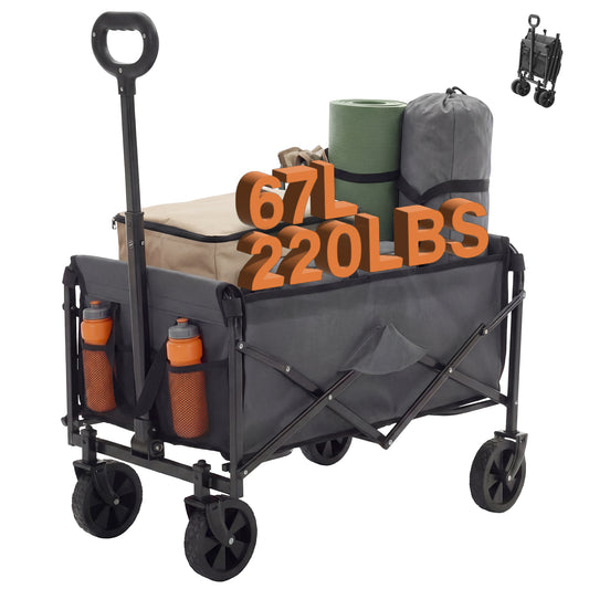 Foldable Trolley, With Wheels, Foldable, Large Capacity, 330 Pounds, Multi-functional Trolley, Heavy-duty Design, With Elastic Handles