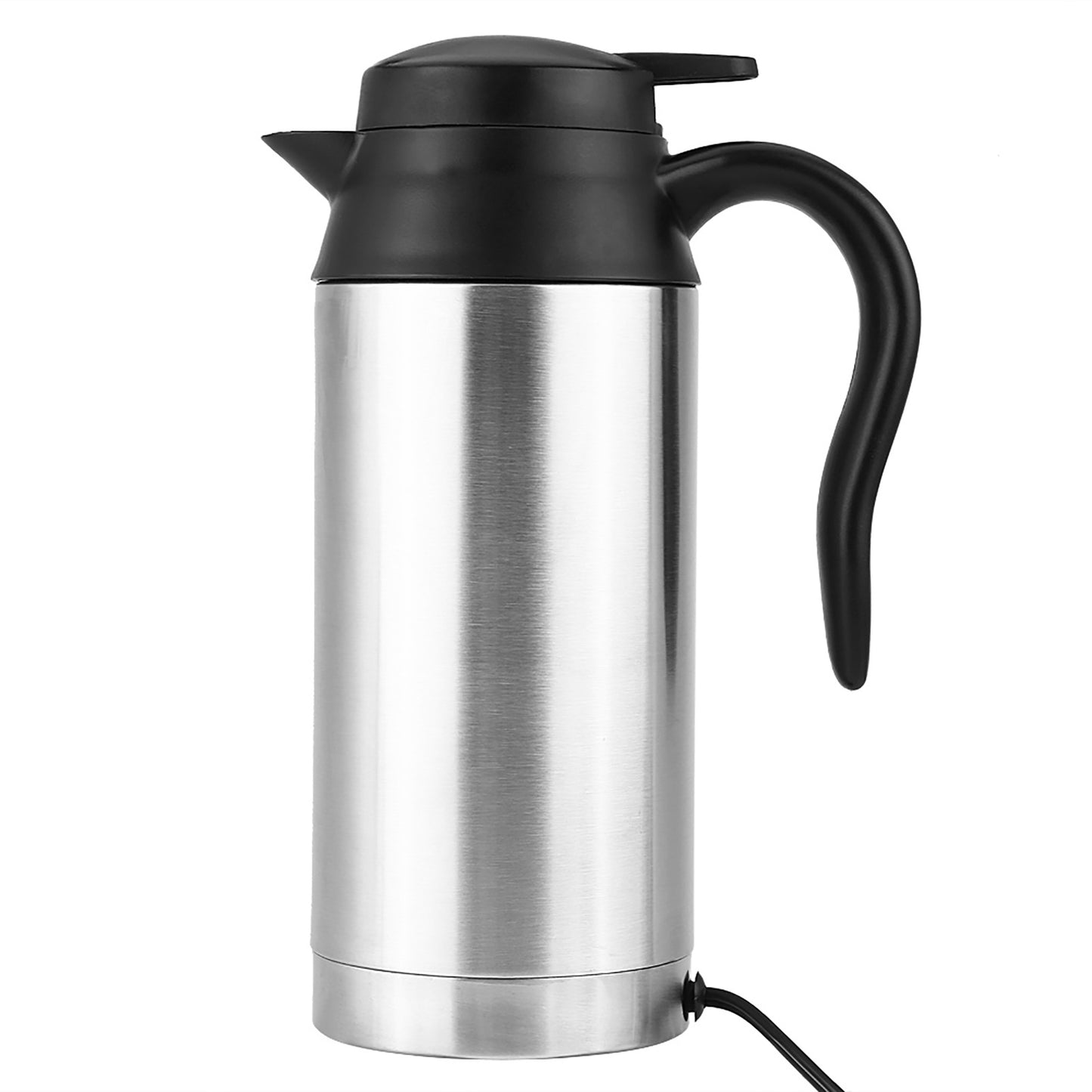 Car Electric Kettle 750ML Capacity Sealed Lid 304 Stainless Steel Car Electric Mug Heater For Travel Camping