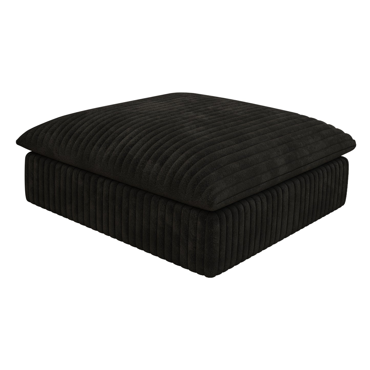 Cloud Sofa,Corduroy Fabric,Deep Seat Couches,Double-layer Design,Removable Cushion,No Assembly, DIY Combination For Living Room, Bedroom,Conference Room ,Apartment,Black