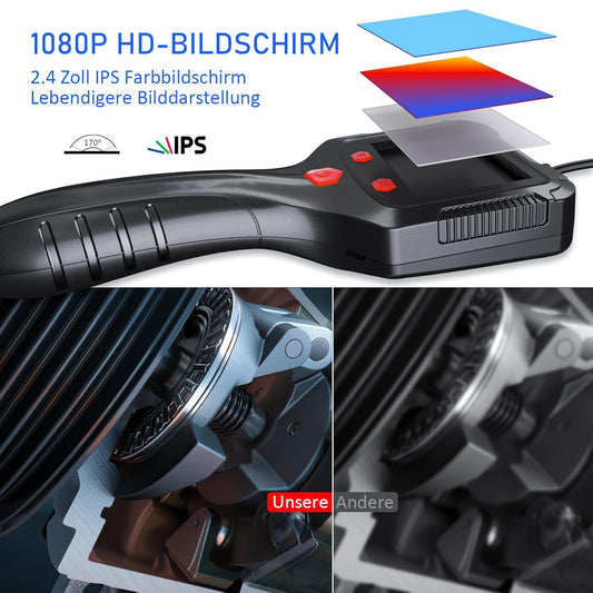 HD Dual-Lens Waterproof Endoscope Camera With Built-in Lights Inspection Endoscope