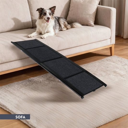 Dog Ramp For Car 65x17 Large Folding Pet Stair Ramps For Truck, SUV, With Non-Slip Surface, Up To 250LBS, Outdoor Dog Car Ramp For Medium Large Dogs, Portable Pet Steps