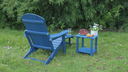 Outdoor Adjustable Lounge Chair With Cup HolderFor Patio Relaxation & Garden Leisure Gatherings,HIPS Material