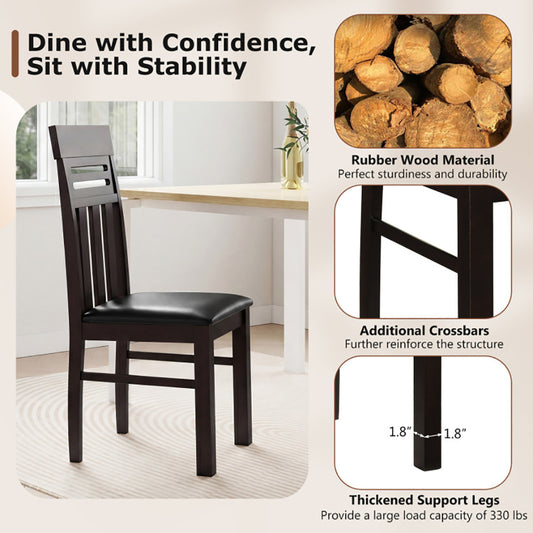 Dining Chairs High Back Dining Room Chairs Set Of 2 PU Leather Of Up 330 Lbs For Dining Rooms, Kitchens, Living Rooms