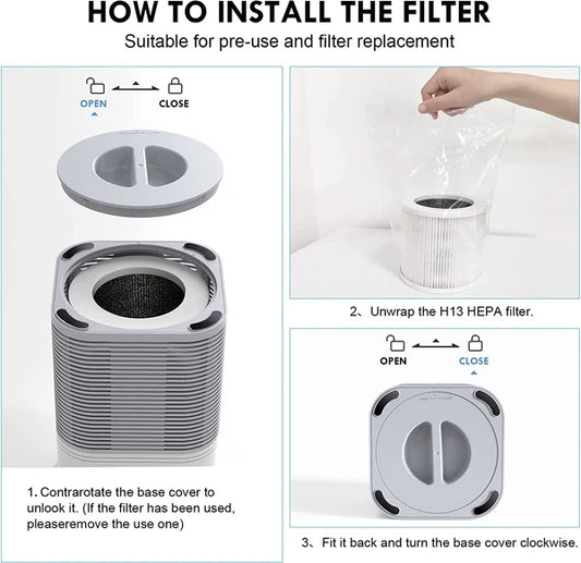 Air Purifier A1 Replacement Filter, H13 True HEPA Air Cleaner Filter - Shipped From FBA, Banned By Amazon