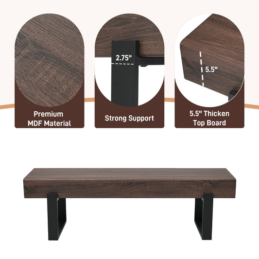 59 Dining Bench, Farmhouse Indoor Kitchen Table Benches, Bed Bench, Industrial Shoe Bench, Entryway Benches