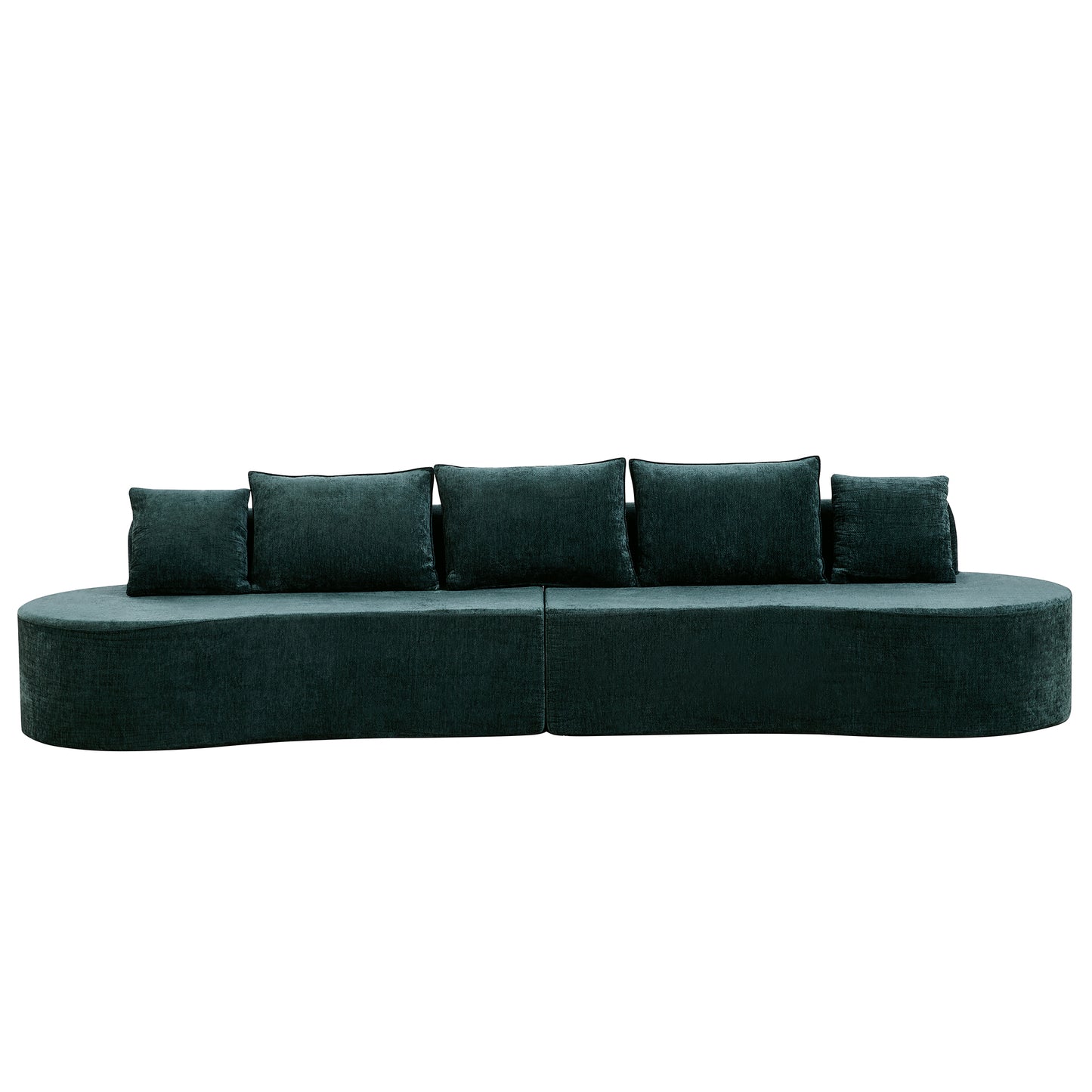 138.6 Modern Curved Modular Sectional Sofa With High-Density Fully Compressed Sponge, 2-Piece Set, Fully Assembled Left Right Hand Facing, Perfect For Living Room, Lounge