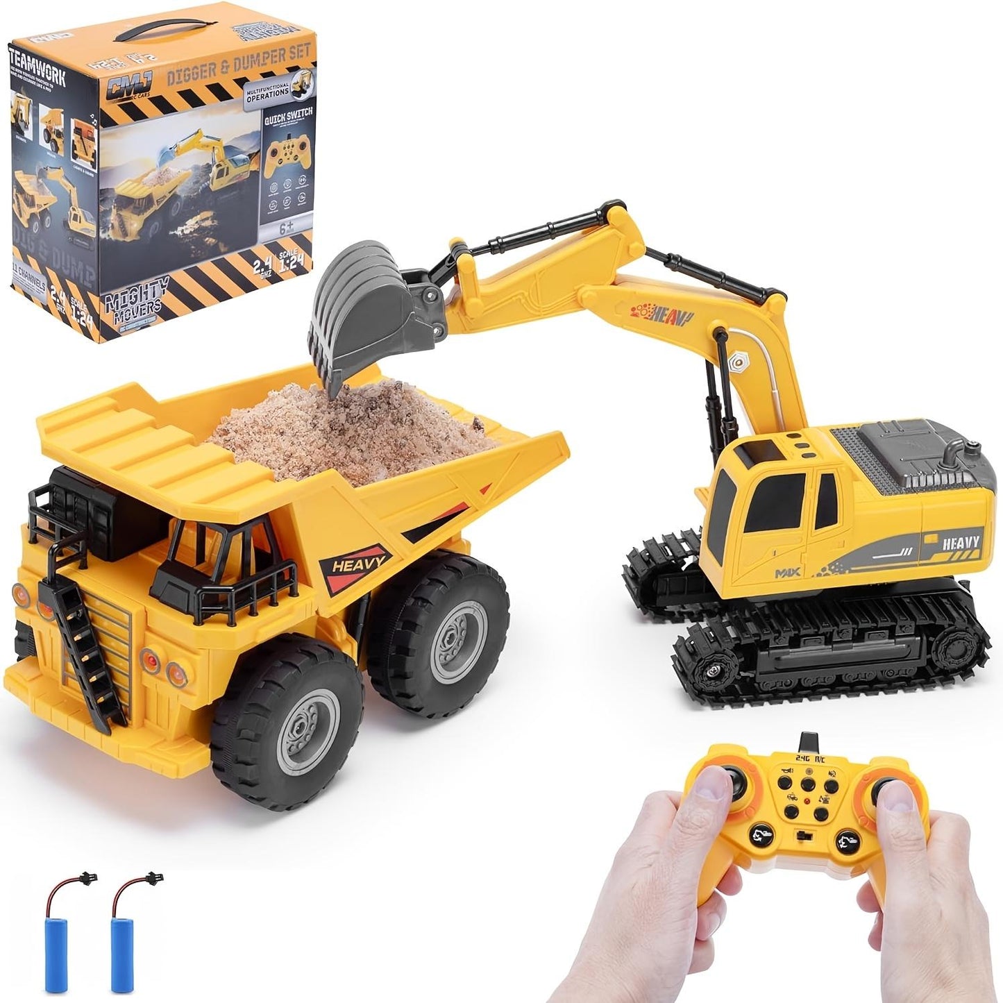 Remote Control Excavator Construction Vehicle Set Educational Construction Toy For Children