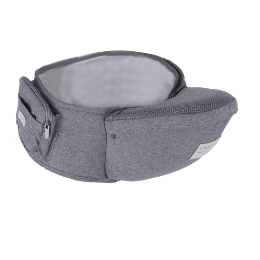 Ergonomic Hip Seat Baby Carrier, Ergonomic Baby Hip Seat, Adjustable Waist Belt, Zipper Pocket For Essentials, For 0-36 Months Newborn & Toddler, 7-41lbs Gray
