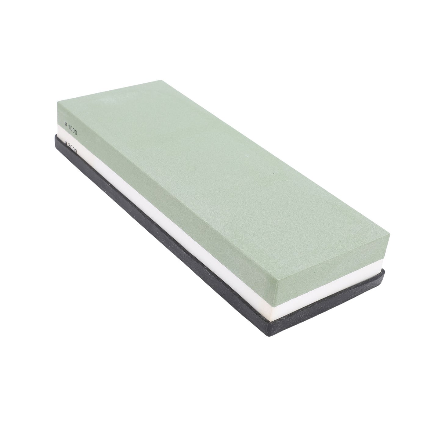 Sharpening Stone Dual Sided 1000 3000 Grit Whetstone With Anti Slip Base For Scissors Chisels Axes Green White