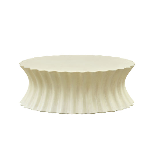 35.04 Inch Oval Coffee Table Vintage Sturdy Fiberglass Table For Living Room Apartment Office No Need Assembly Beige