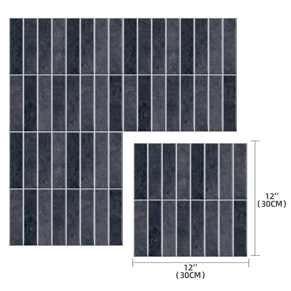 10pcs Slate Gray Self-Adhesive Tiles 12x12 Inch Industrial Style 3D Self-Adhesive Backsplash Wall Tiles Waterproof Heat Ret Wall Tiles, Suitable For Modern Kitchen, Basement, Office, Laundry Room (5
