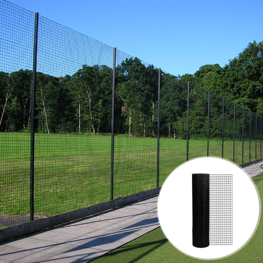 24 Inch 100 Ft Black Vinyl Coated Hardware Cloth, 21 Gauge 0.25 Inch Black PVC Hardware Cloth, Black Welded Wire Fence Supports Poultry Netting Cage Home Improvement And Chicken Coop